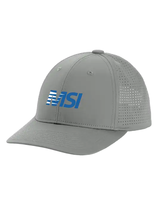 Pro-Cut Structured Snapback with Pinhole Mesh Medium Grey Cap w/MSI Icon logo