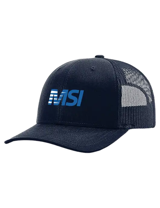 Richardson 112+ R-Flex Dark Navy Trucker Cap w/Dark Navy Mesh w/MSI Icon logo