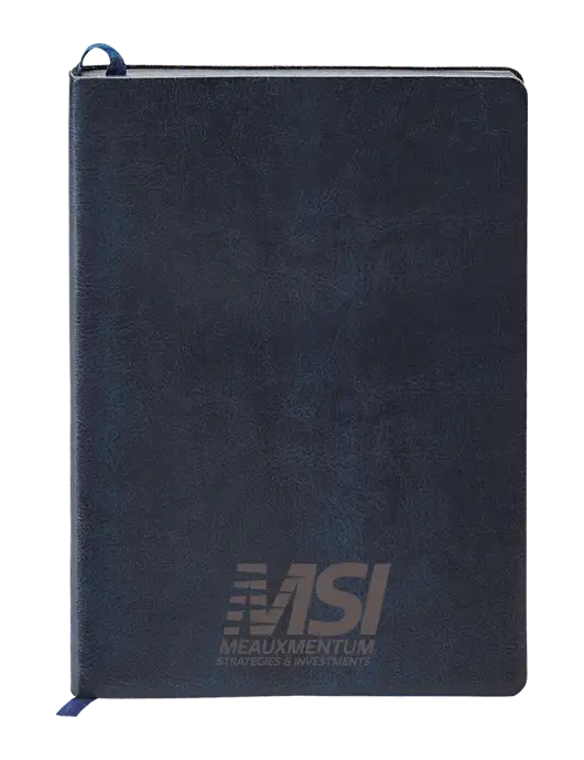 Fabrizio Dark Navy Soft Cover 5.75 x 8.125 Journal w/Meauxmentum Logo