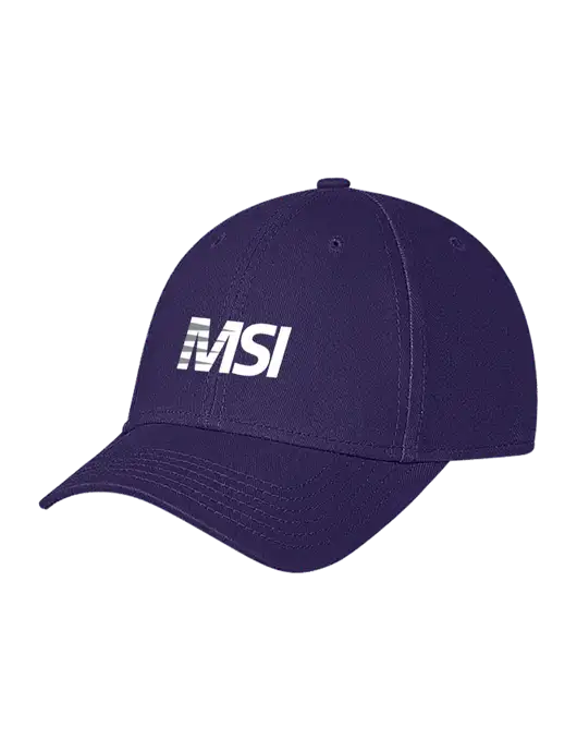 Dark Purple Structured Soft Snap Closure Hook & Loop Cap w/MSI Icon logo