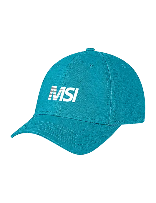 Sapphire Blue Structured Soft Snap Closure Hook & Loop Cap w/MSI Icon logo