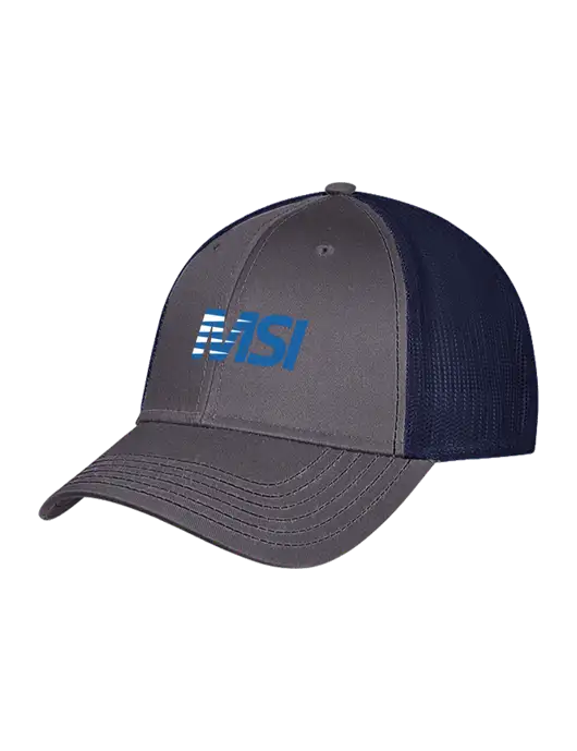 Charcoal/Navy Mesh Trucker Cap Snap Back w/MSI Icon logo